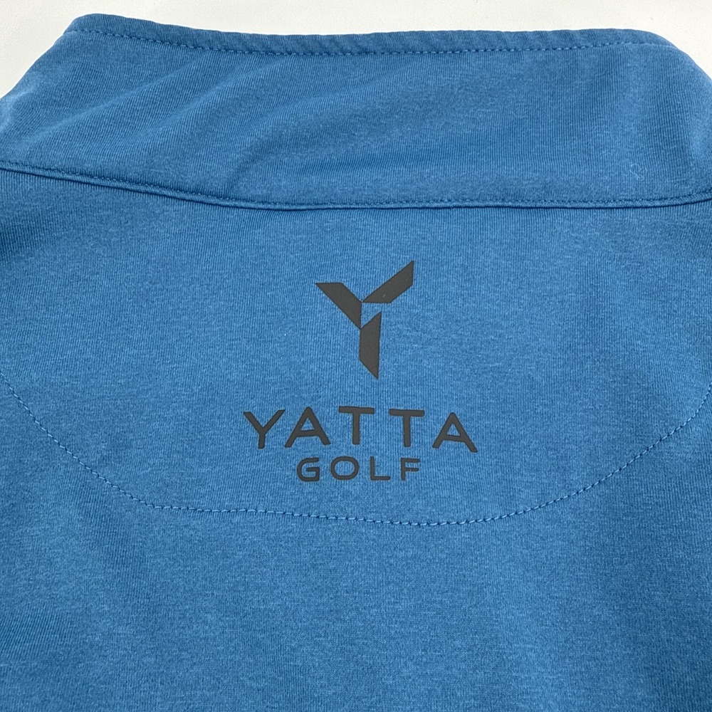 Yatta Golf Men's L Blue Stretch Golf Quarter Zip Pullover Performance - Picture 9 of 10